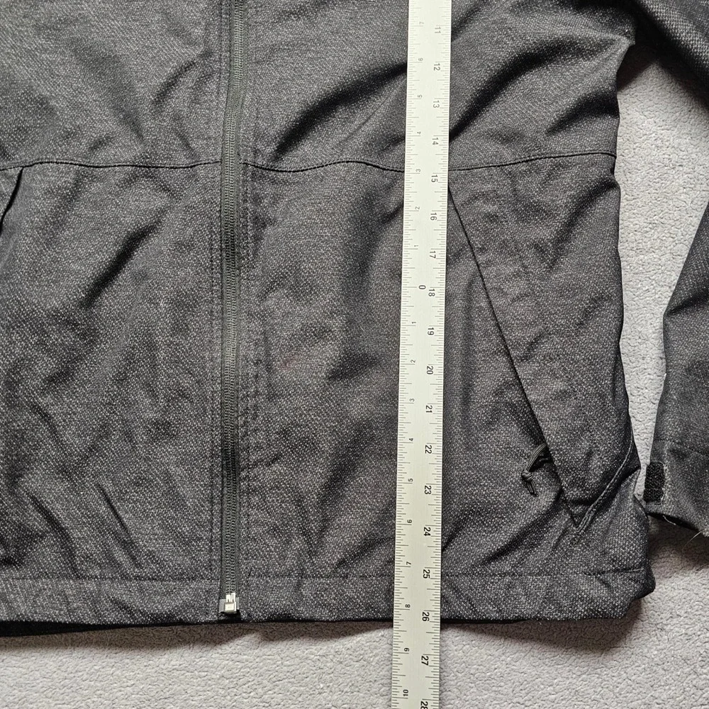 The North Face Dryvent Rain Jacket Mens Medium Black Hooded Waterproof Full Zip